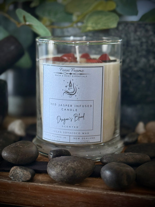 Red Jasper Incense Infused Dragon’s Blood Scented Candle