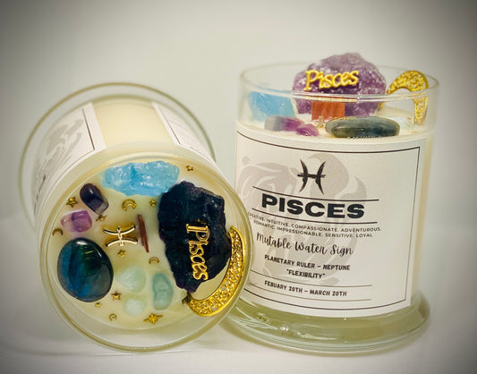 Pisces Zodiac Candle