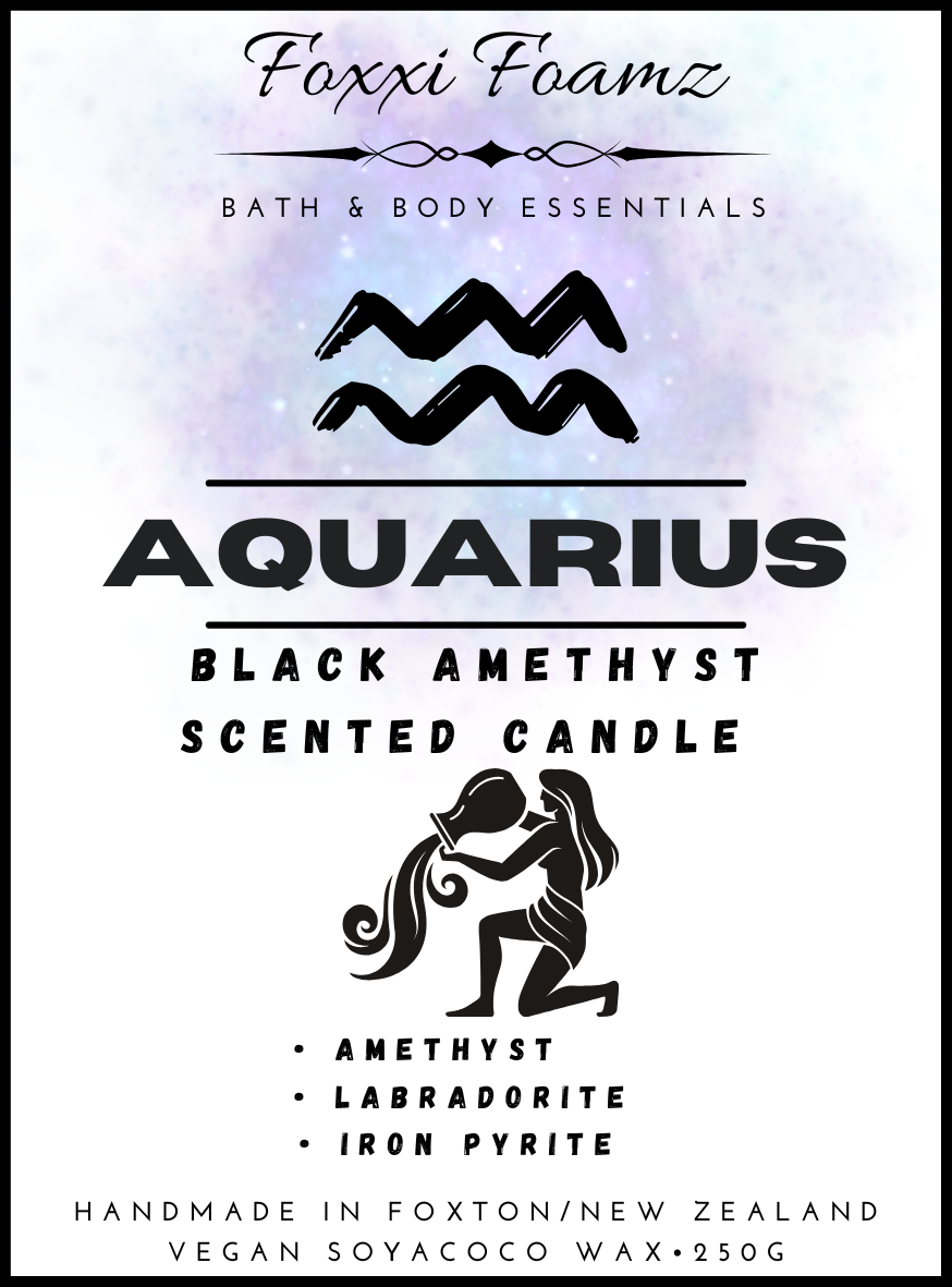 Aquarius Zodiac Candle